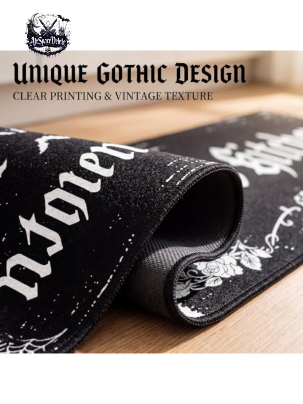 2 Pc Halloween Kitchen Rugs Witchy Floor Mats Gothic Home Decor - Picture 4 of 6